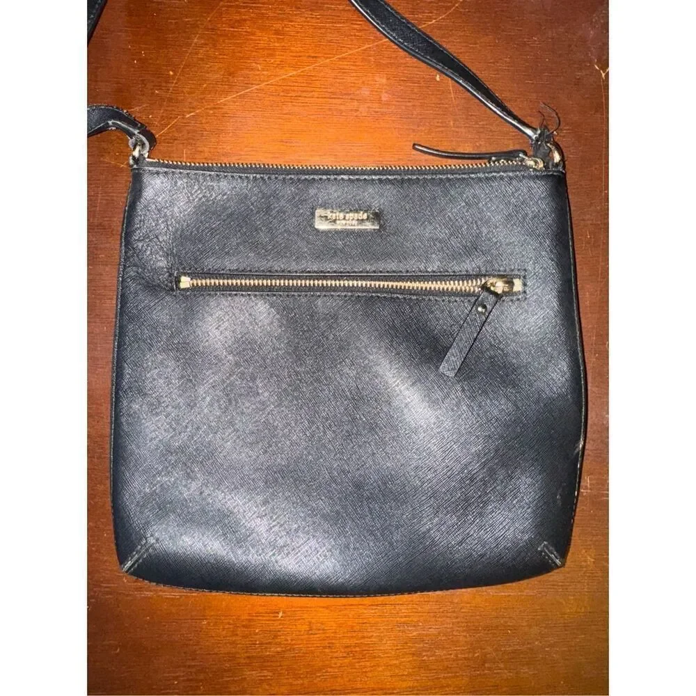 Kate spade black leather crossbody